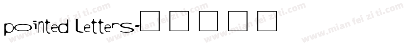 pointed letters字体转换